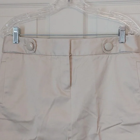 J.Crew Ecru White Pencil Skirt with Button Accent Women's Size 6 - Picture 2 of 8
